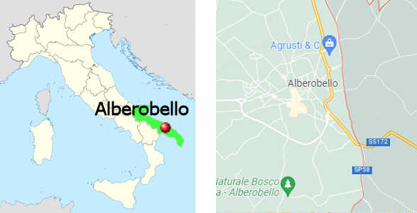 Stadtplan online von Alberobello