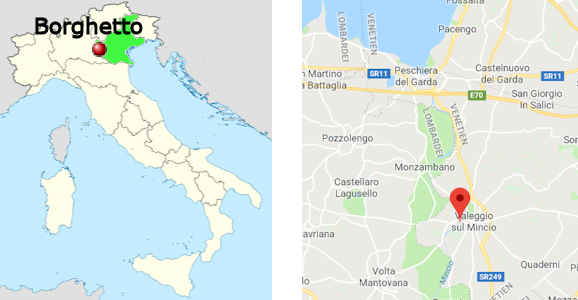 Straenkarte online von Valeggio sul Mincio und Umgebung