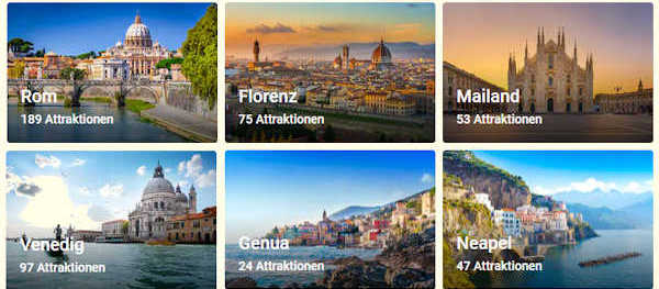 Besichtigungen, Touren und Aktivitten in Italien