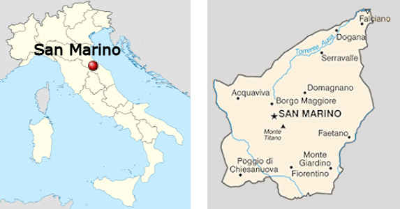 Straenkarte online von San Marino