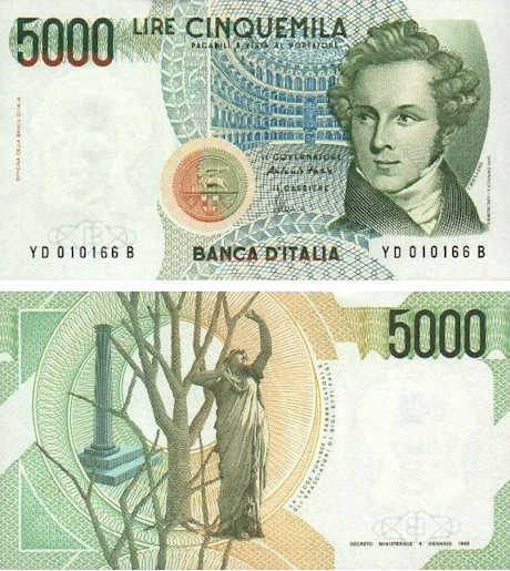 5000 Lire-Banknote