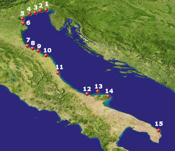 Die Ferienorte an der italienischen Adriaküste