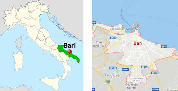 Bari Italien Karte