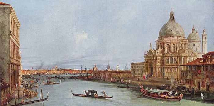 Der Canale Grande und die Kirche Santa Maria della Salute