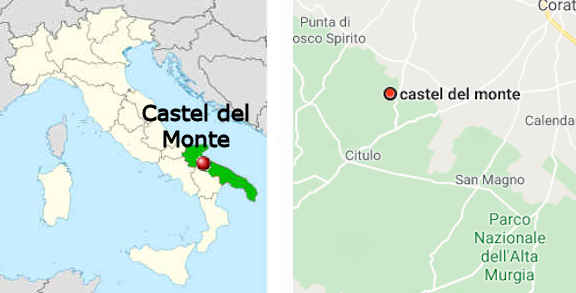 Straßenkarte online vom Castel del Monte