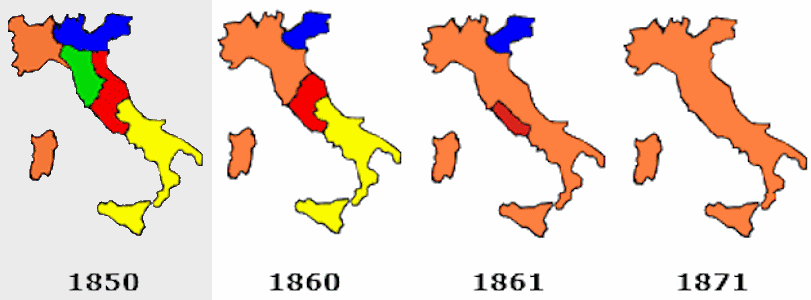 Die Etappen der italienischen Einheit