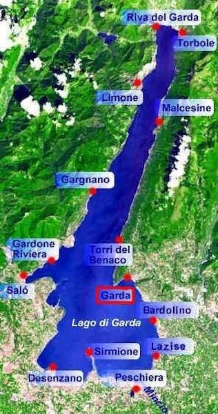Straßenkarte online vom Gardasee