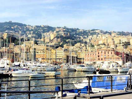 Genua - vom Hafen aus gesehen