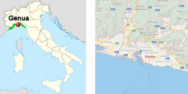 Stadtplan online von Genua
