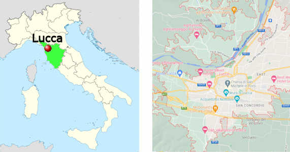 Stadtplan online von Lucca