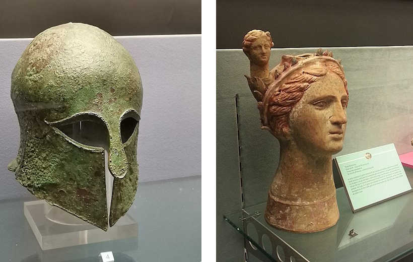 Ausstellungsstücke im Archäologischen Museum von Melfi