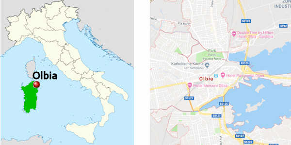 Stadtplan online von Olbia
