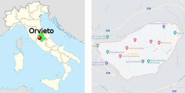 Stadtplan online von Orvieto