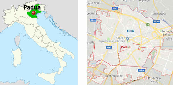 Stadtplan online von Padua