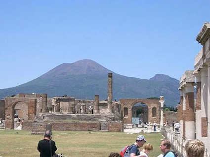 In den Ausgrabungsstätten von Pompeji