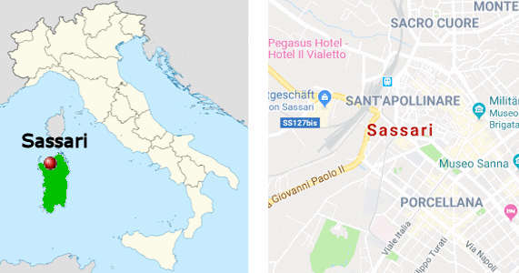 Stadtplan online von Sassari
