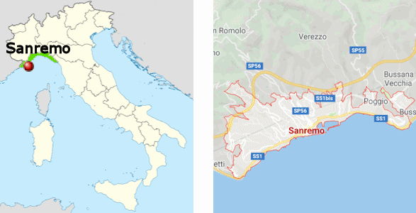 Stadtplan online von Sanremo