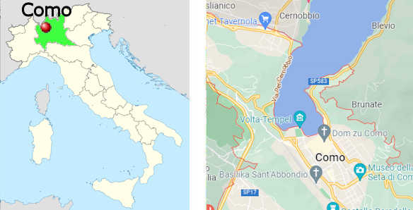Stadtplan online von Como
