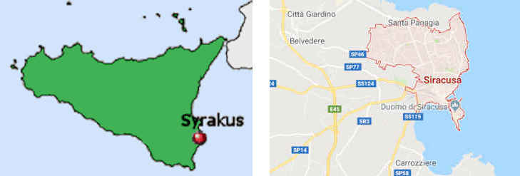 Syrakus - Stadtplan online