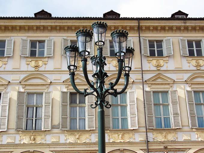 Turin - Ein Barock-Fassade an der Piazza San Carlo