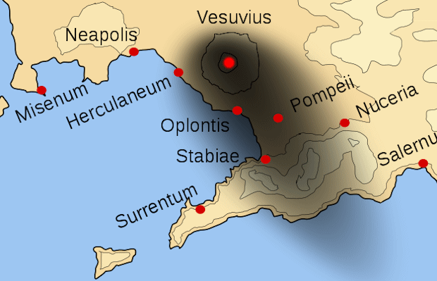 Der Ausbruch des Vesuvs im Jahre 79 n.Chr.