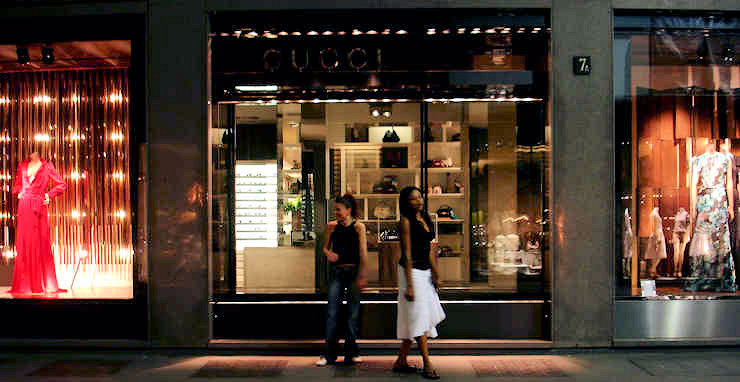 Der Gucci-Shop in der Via Montenapoleone