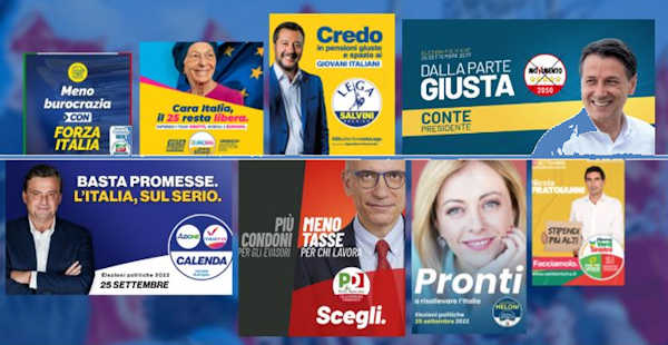 Wahlplakate zu den Parlamentswahlen 2022